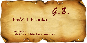 Gaál Bianka névjegykártya