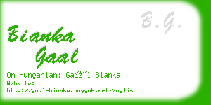 bianka gaal business card